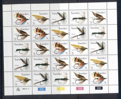 Transkei-1980-Fishing-Flies-sheetlet-MUH