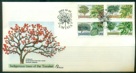 Transkei-1989-Indigenous-Trees-FDC