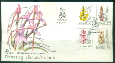 Transkei-1992-Flowering-Plants-Orchids-FDC