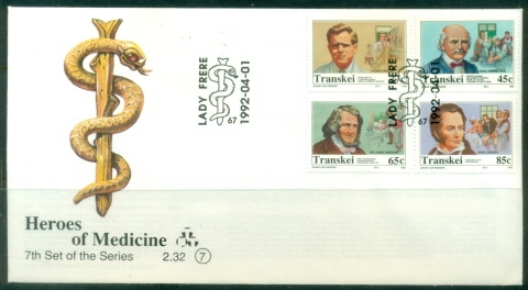 Transkei-1992-Heroes-of-Medicine-FDC