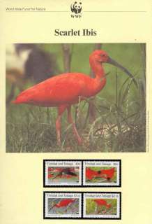 Trinidad-Tobago-1990 WWF Scarlet Ibis