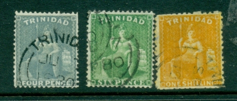 Trinidad-1860-61-QV-Britannia-Asst-FU