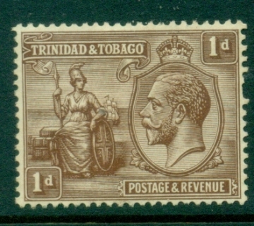 Trinidad-Tobago-1922-28-KGV-Britannia-1d-FU