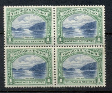 Trinidad-Tobago-1935-37-KGVI-Pictorial-1c-blk4-Perf-12-5-MUH