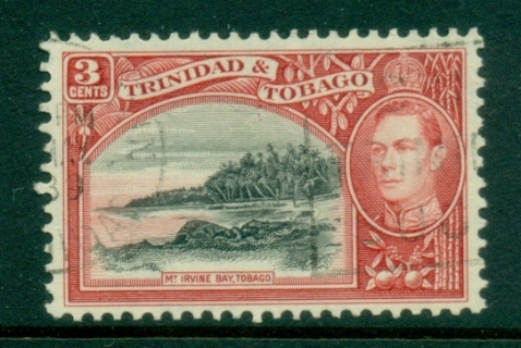 Trinidad-Tobago-1938-41-KGV-Pictorial-3c-dark-carmine-black-FU