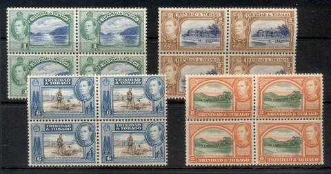 Trinidad-Tobago-1938-41-KGVI-Pictorial-Asst-light-tones-MUH