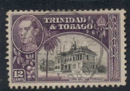 Trinidad-Tobago-1938-41-KGVI-Pictorials-12c-Town-Hall-FU