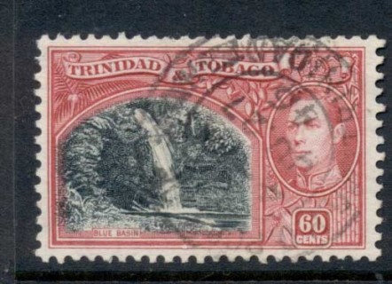 Trinidad-Tobago-1938-41-KGVI-Pictorials-60c-Blue-basin-FU