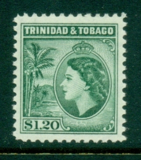 Trinidad-Tobago-1953-QEII-Pictorial-1-20-perf-12-MUH