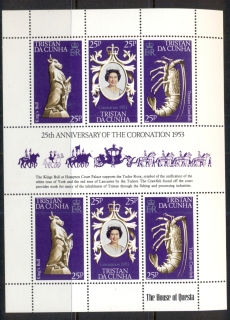 Tristan-da-Cunha-1978 QEII Coronation 25th Anniversary Sheetlet