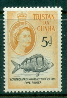 Tristan-da-Cunha-1960-QEII-Pictorial-Marine-Life-5d-MLH