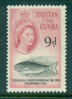 Tristan-da-Cunha-1960-QEII-Pictorial-Marine-Life-9d-MLH