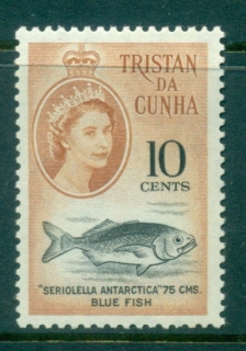 Tristan-da-Cunha-1961-QEII-Pictorial-Marine-Life-10c-MLH