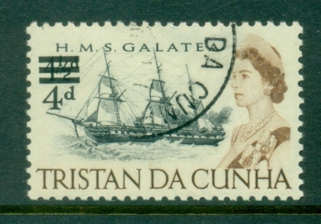 Tristan-da-Cunha-1962-QEII-Pictorial-Surch-4d-on-4-5d-FU