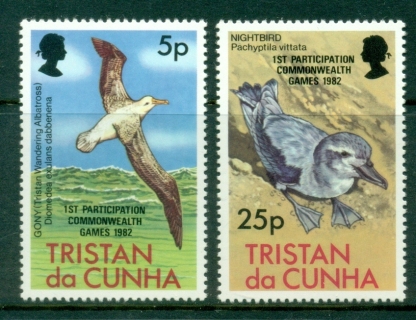 Tristan-da-Cunha-1982-Birds-Opt-Commonwealth-Games-MUH