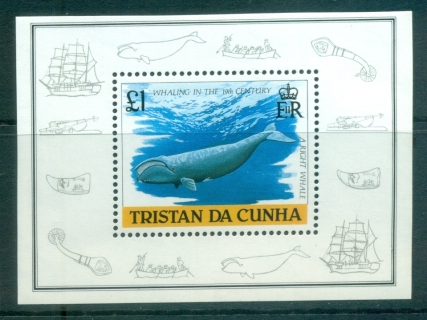 Tristan-da-Cunha-1988-Whaling-in-the-19th-Century-MS-MUH