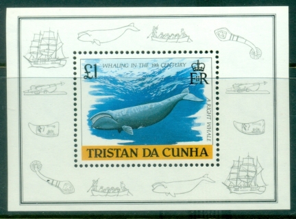 Tristan-da-Cunha-1988-Whaling-in-the-19th-Century-MS-MUH