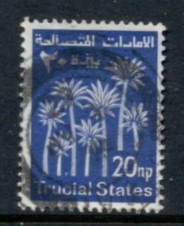 Trucial-States-1961-Palm-Trees-20np-FU