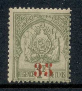 Tunisia-1908-Surcharge-35c-on-1f-MLH