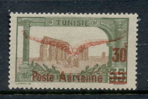 Tunisia-1919-Airpost-30c-on-35c-MLH