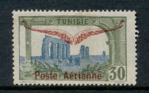 Tunisia-1920-Airpost-30c-Opt-MLH