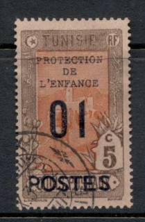 Tunisia-1925-Mail-Delivery-Surch-on-Parcel-Post-1c-FU