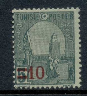 Tunisia-1928-Surcharge-10c-on-15c-MLH