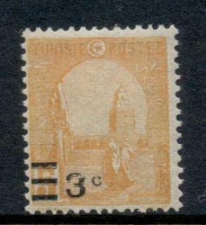 Tunisia-1928-Surcharge-3c-on-5c-MLH