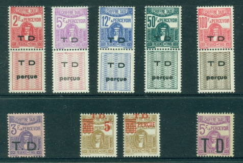 Tunisia-1941-47-Postage-Due-Opt-TD-MLH