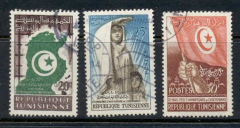 Tunisia-1958-Independence-2nd-Anniversary-FU