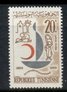 Tunisia-1963-Red-Cross-centenary-MUH