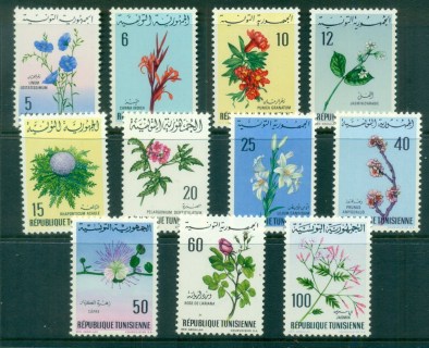 Tunisia-1968-69-Flowers-MUH