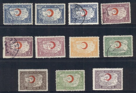 Turkey-1938-46-Postal-Tax-Red-Crescent-Asst-MLH-FU