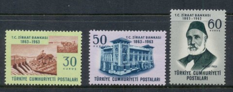 Turkey-1963-Agriculture-Bank-Centenary-MUH