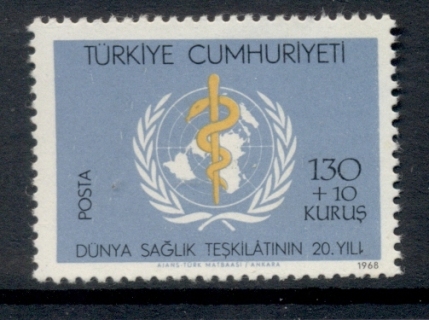 Turkey-1968-WHO-20th-Anniversary-MUH