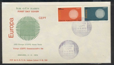 Turkey-1970-Europa-Woven-Threads-FDC