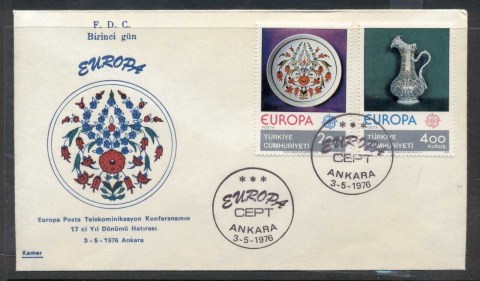 Turkey-1976-Europa-Pottery-FDC