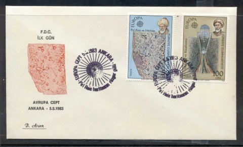 Turkey-1983-Europa-Human-Genius-FDC