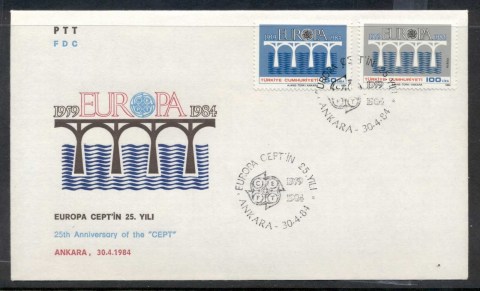 Turkey-1984-Europa-Bridge-FDC