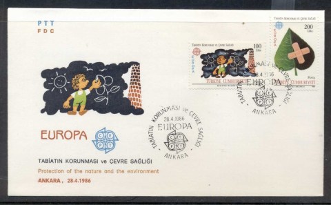 Turkey-1986-Europa-Environment-FDC