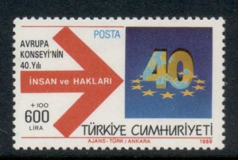 Turkey-1989-Council-of-Europe-40th-Anniversary-MUH