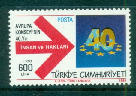 Turkey-1989-Council-of-Europe-MUH-lot58799