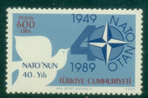 Turkey-1989-The-40th-Anniversary-of-NATO-Peace-Dove-and-NATO-Emblem-MUH