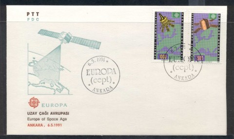 Turkey-1991-Europa-Man-in-Space-FDC