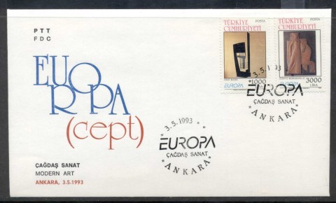 Turkey-1993-Europa-Modern-Art-FDC