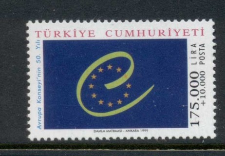 Turkey-1999-Council-of-Europe-50th-Anniversary-MUH