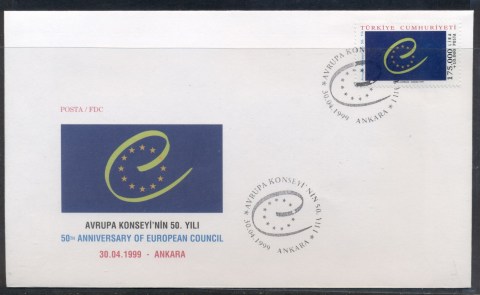 Turkey-1999-Council-of-Europe-FDC