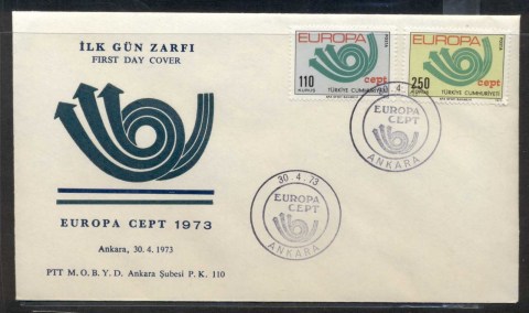 Turkey-1973-Europa-Posthorn-Arrow-FDC