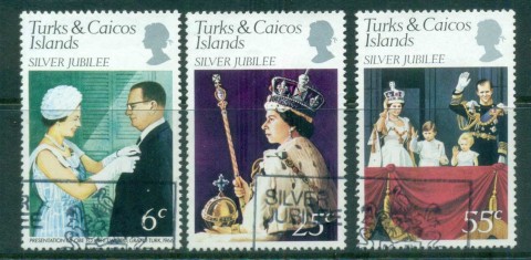 Turks-Caicos-Is-1977-QEII-Silver-Jubilee-FU