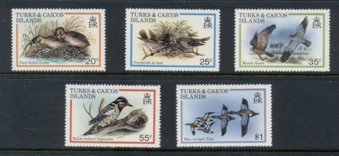 Turks-Caicos-Is-1980-Birds-MUH